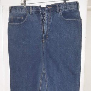Jeans Mens 38W 30L 5 Pockets straight leg blu